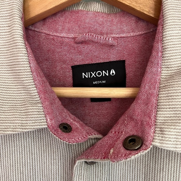 Nixon Men's Striped Gray Shirt Jacket - Picture 2 of 13